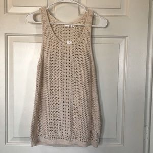 Light Cream/White Knit Tank-top!